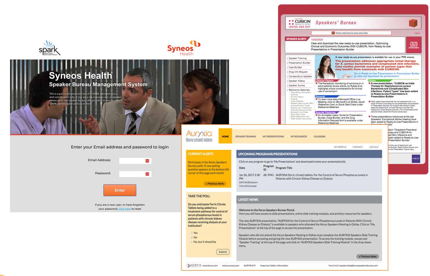 Screenshots of Speaker Bureaus Developer by Medcom Kinetics